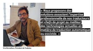 Eric Bonnefous president de tradutec