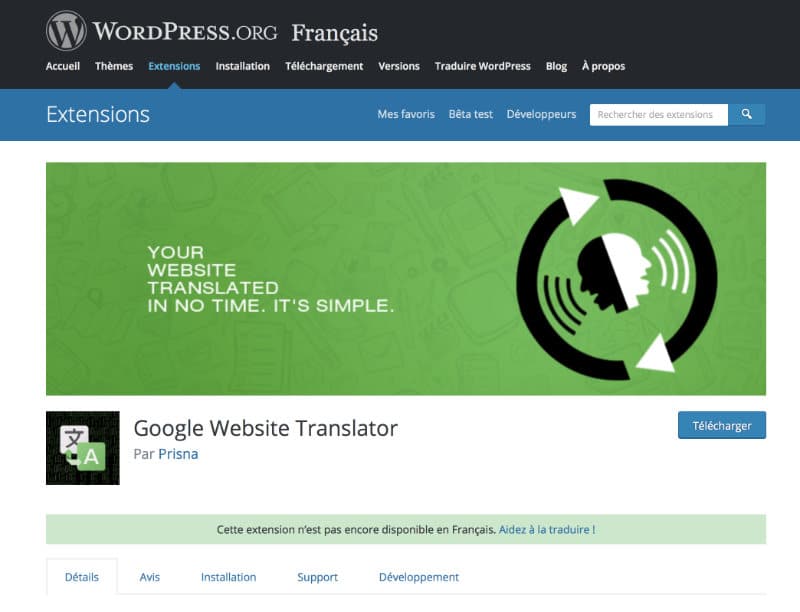google website translator plugin
